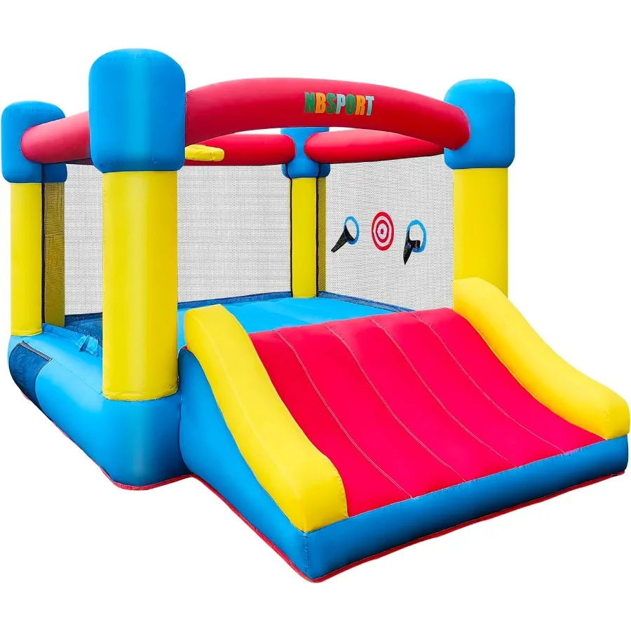 

Inflatable Bounce House for Ages 3-8 Largest 6.7'x8.4' Jump Zone Big Bouncer Castle with Slide Blower Included Ideal for Backya