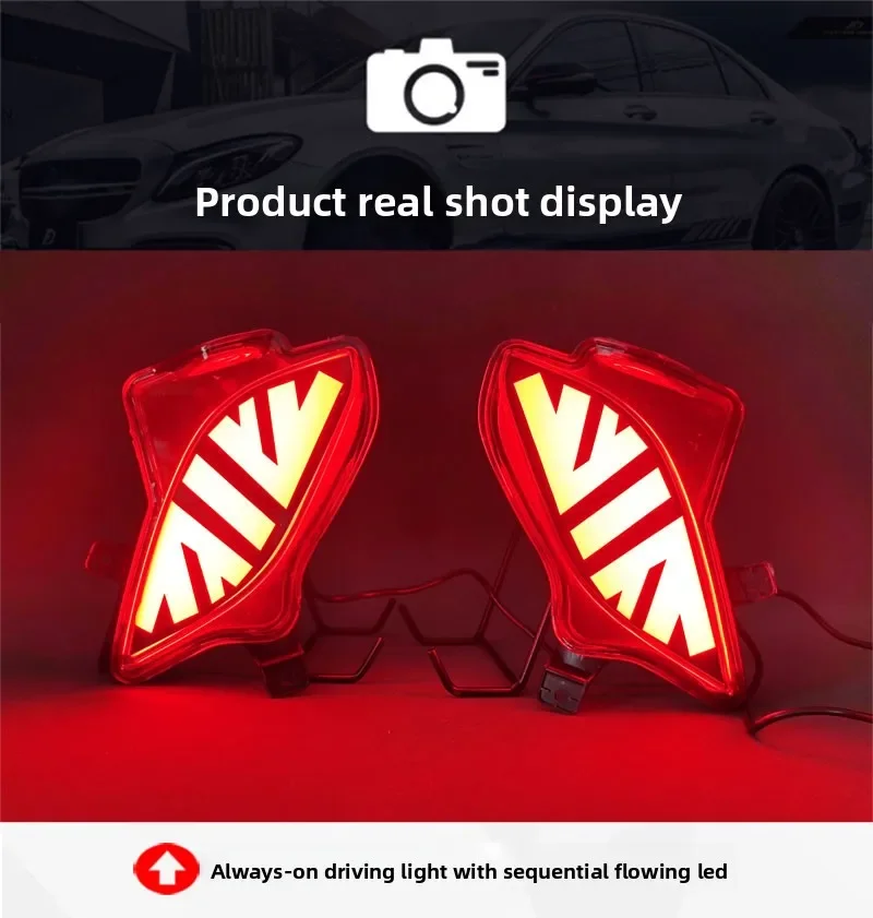 For Toyota Highlander 2021-2026 Car Rear Bumper Light Reflector LED Driving Brake Warning Light Turn Signal Navigation Light detail image 8