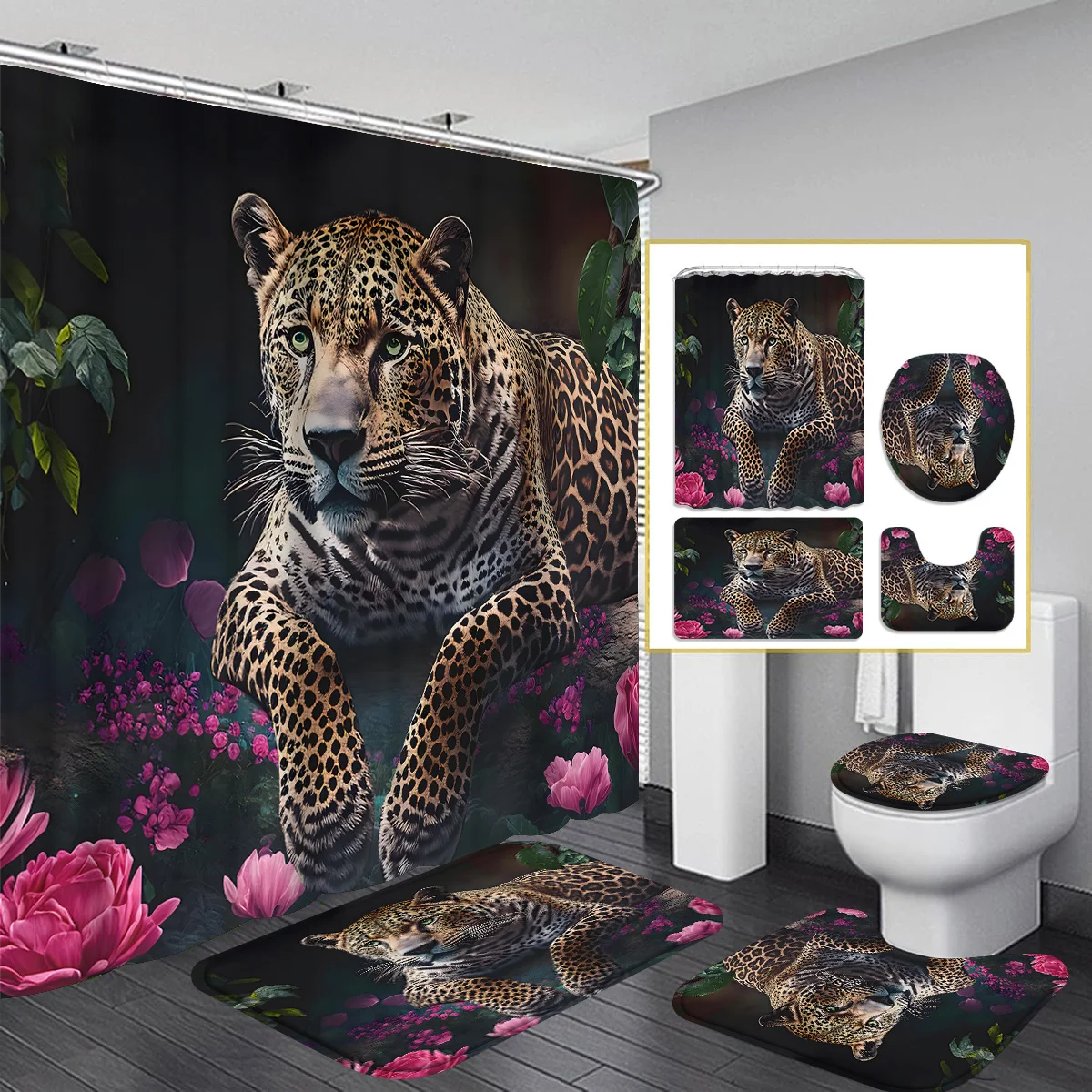 

4pcs pink diamond eyelash curtain shower curtain decoration, beautiful housewarming gift modern home decoration suit