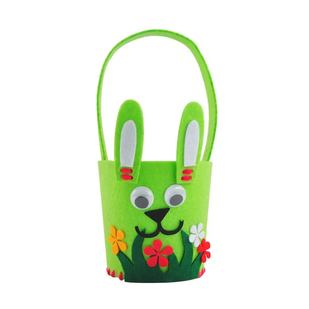 

4PCS DIY Creative Easter Flower Basket Egg Material Package Kids Educational Toy Cartoon Shape Premium Quality Festive Gift