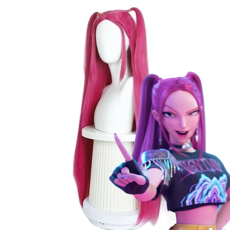 فيلم Kpop أنيمي رومي ميرا زوي تأثيري الباروكات الأرجواني جديلة الاطفال زي كرنفال اكسسوارات الدعائم #1