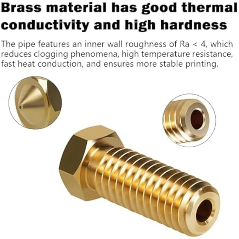 3D Printer Hot End Kit Extruder Hotend with Brass Nozzle Throat Tube Assembly for S1 Print Head