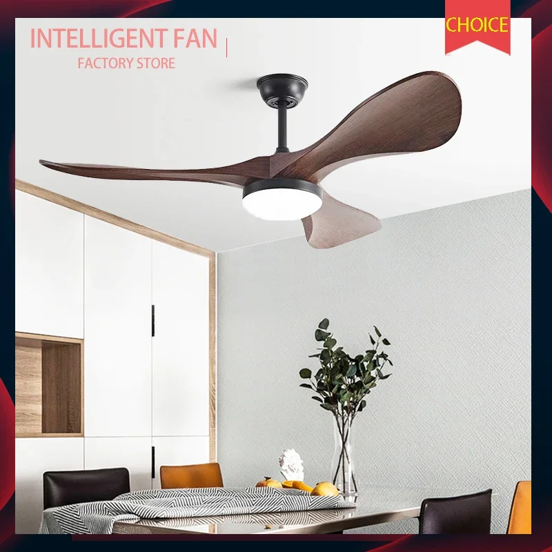 

60-inch American retro living room and dining room commercial Nordic home smart frequency conversion industrial chandelier fan
