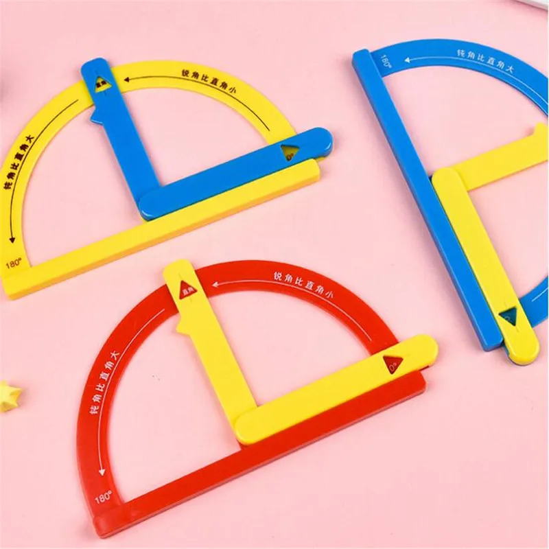 Semicircular Protractor Student Painting Tool Children Educational Toy Angle Measuring Ruler Preschool Maths Teaching Aids