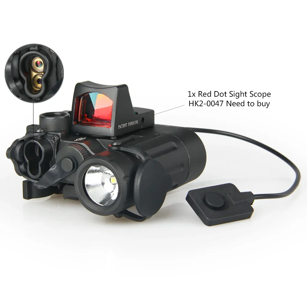 Tactical light DBAL-D2 Dual Beam Aiming Green with IR LED Illuminator Red flashlight sight HK15-0074