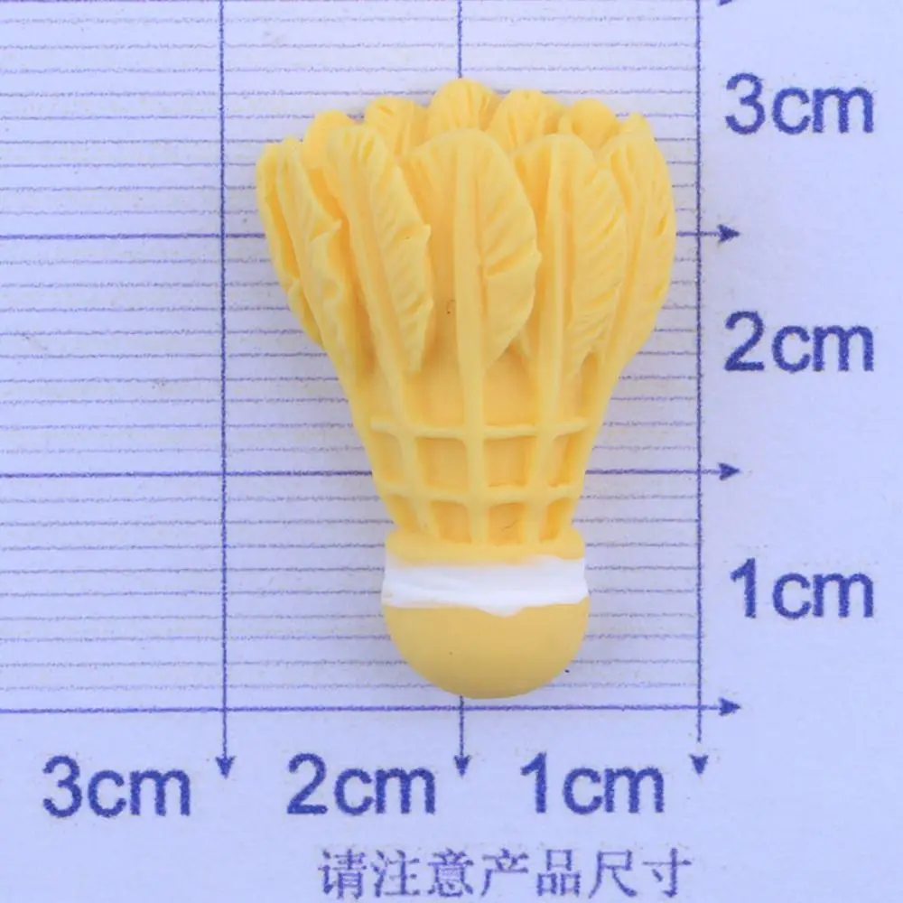 20pcs Slime Charms Badminton Racket Cream Gel for Croc Shoes Accessories DIY Crafts Phone Case Decor Hair Clip Headband Making