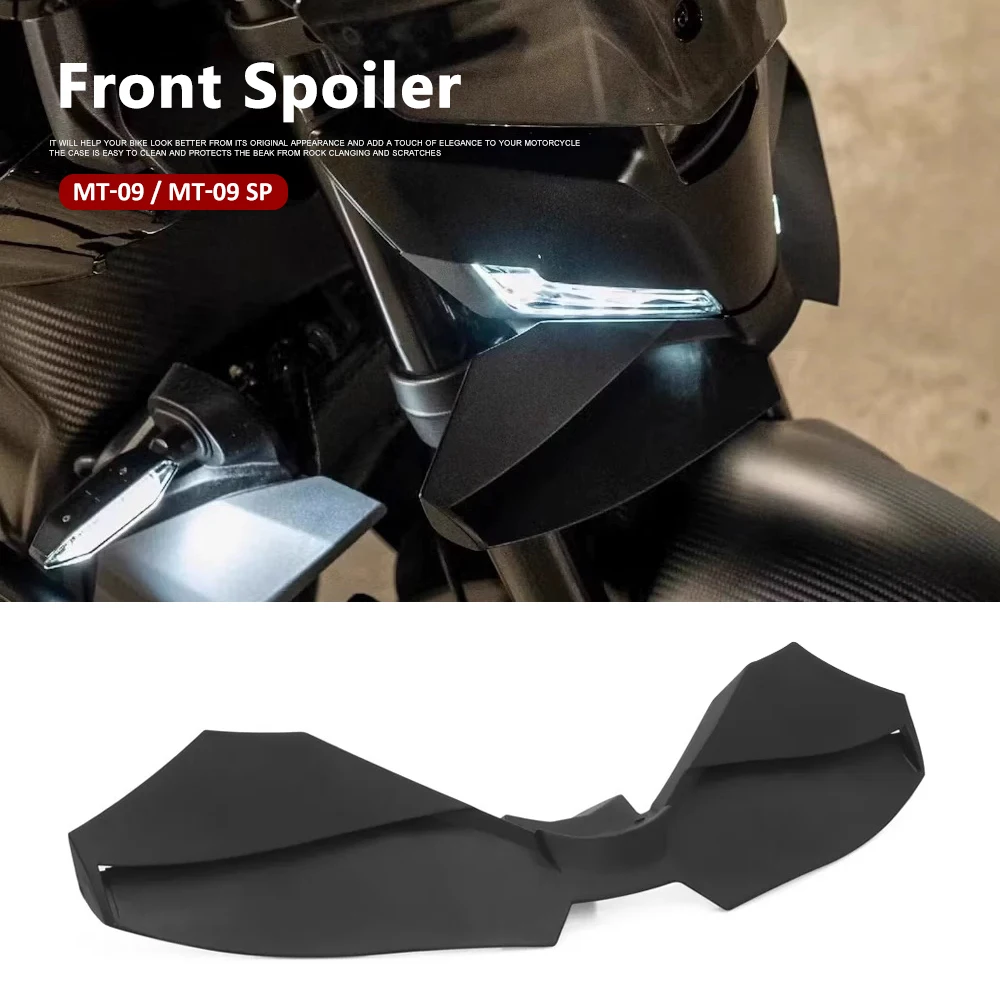 

New For YAMAHA MT-09 SP MT 09 MT09 SP 2024 2025 Motorcycle Black Naked Front Spoiler Winglet Aerodynamic Wing Kit Spoiler