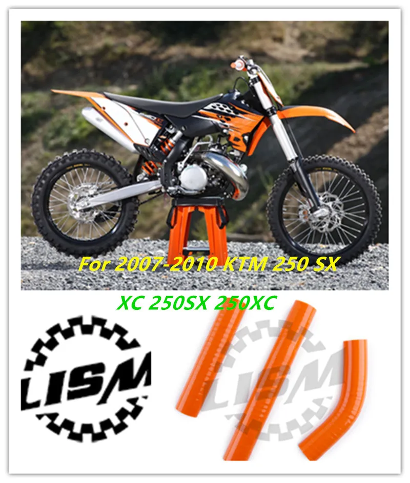 

3PCS For 2007-2010 KTM 250 SX XC 250SX 250XC Silicone Radiator Coolant Hose Replacement Part 08 2009 Motorcycle Upper and Lower