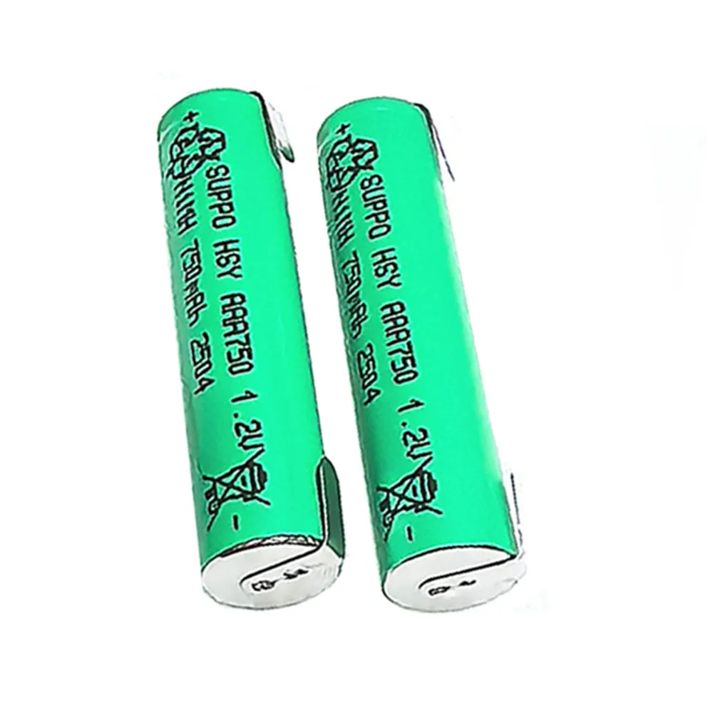2 Baterías HSY-AAA0.75-PHP de 1.2V NI-MH para Afeitadora Eléctrica Philips S100 S300 HQ801 HQ852 RQ312 RQ520 RQ530 RQ538 PQ182 HQ851