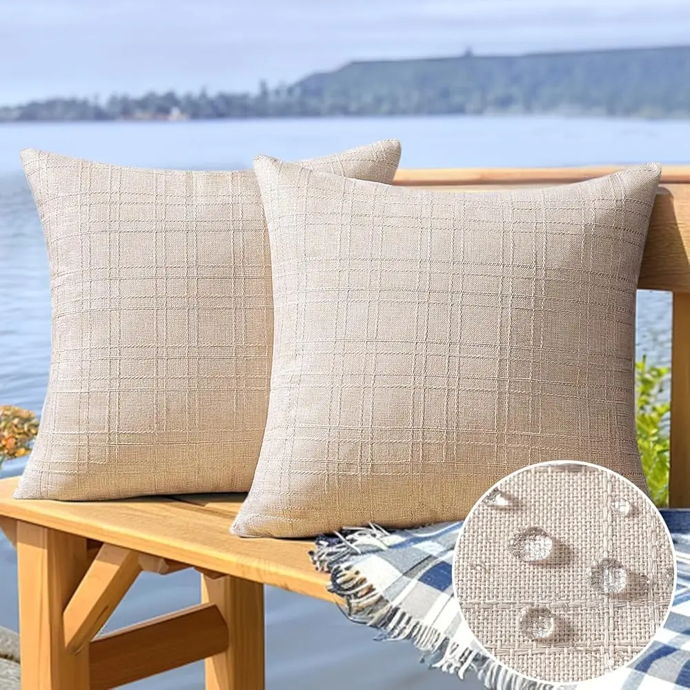 

Outdoor Waterproof Throw Pillow Covers Decorative Farmhouse Water Resistant Cushion Covers For Tent Patio Garden Couch Sofa Pa