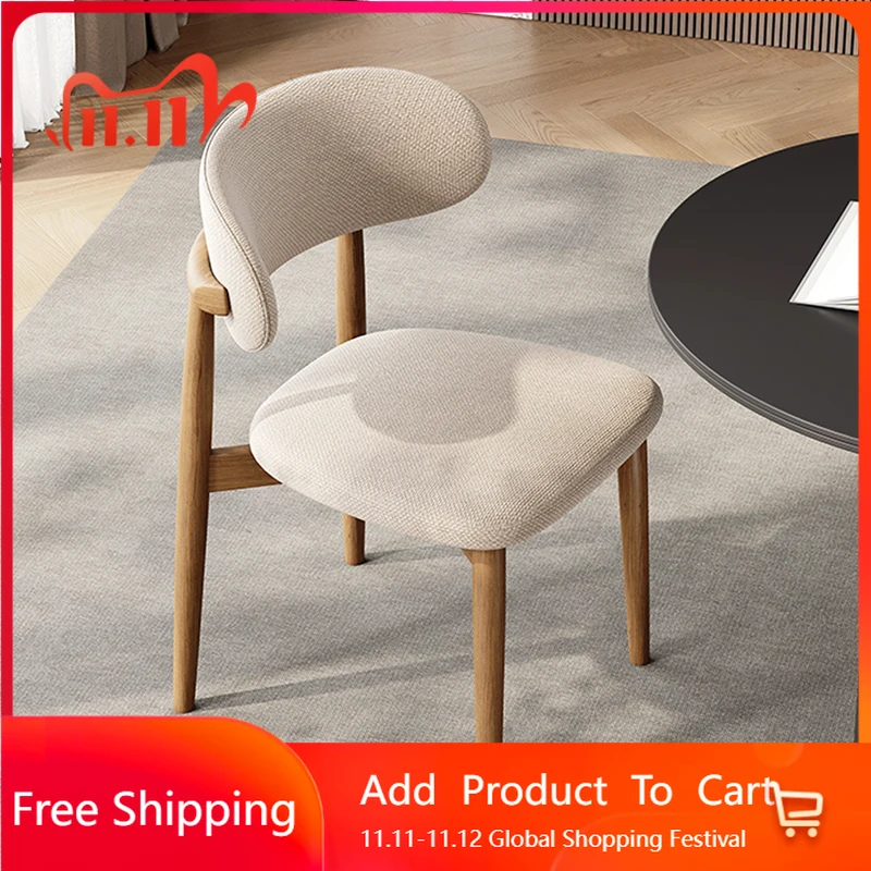 

Restaurant Comfortable Dining Chairs Nordic Mobile Creative Soild Wood Dining Chairs Waiting Minimalist Sillas Home Furniture