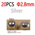 20pcs 2.8mm Silver