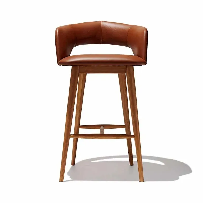 Design Industrial Modern Quality Chair Metal Minimalistic Counter Stool Wood Bistro Comfortable Taburetes De Bar Bar Furniture