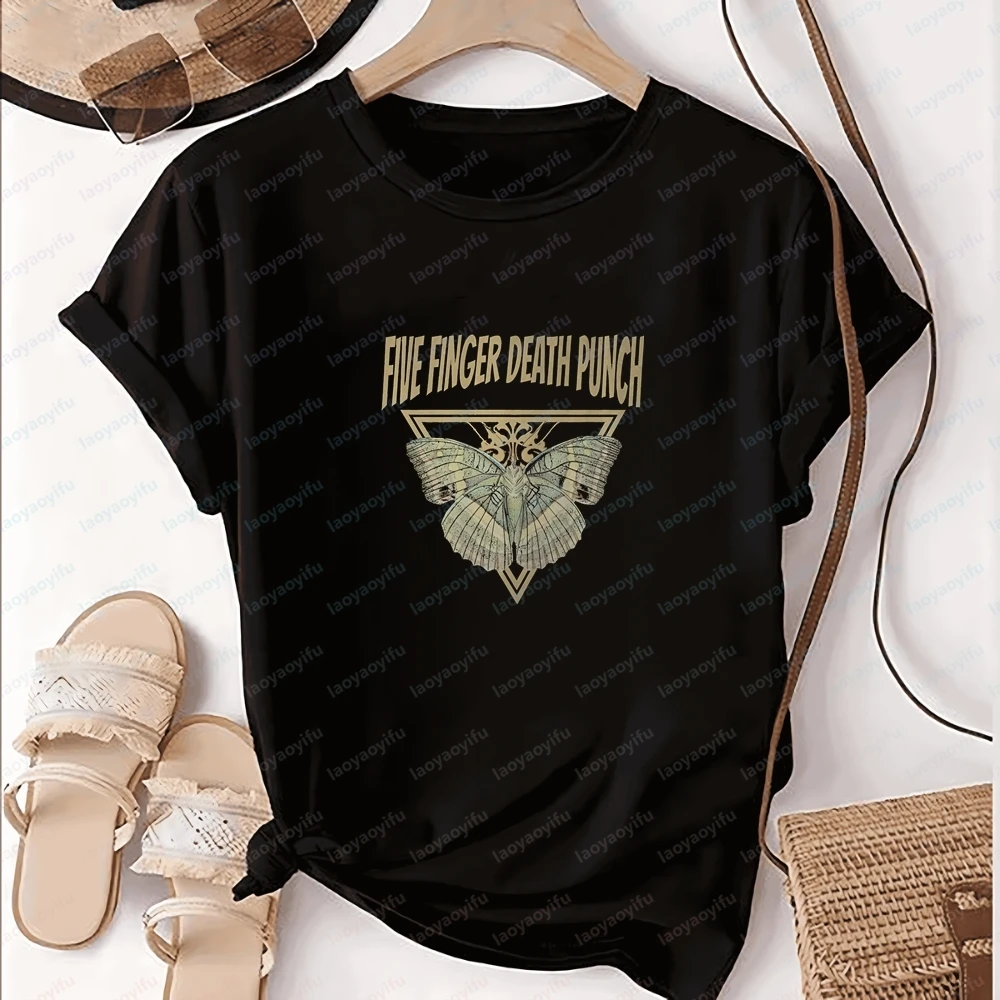 New Style Tops and T-shirts: Five Finger Death Punch Short-sleeved Men's and Women's T-shirts, Comfortable T-shirts