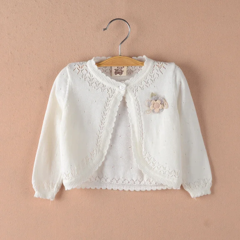 

Хлопковый кардиган для маленьких девочек, свитер, куртка для младенцев, милая уличная милая розовая белая верхняя одежда для детей 0-4 лет, одежда для малышей