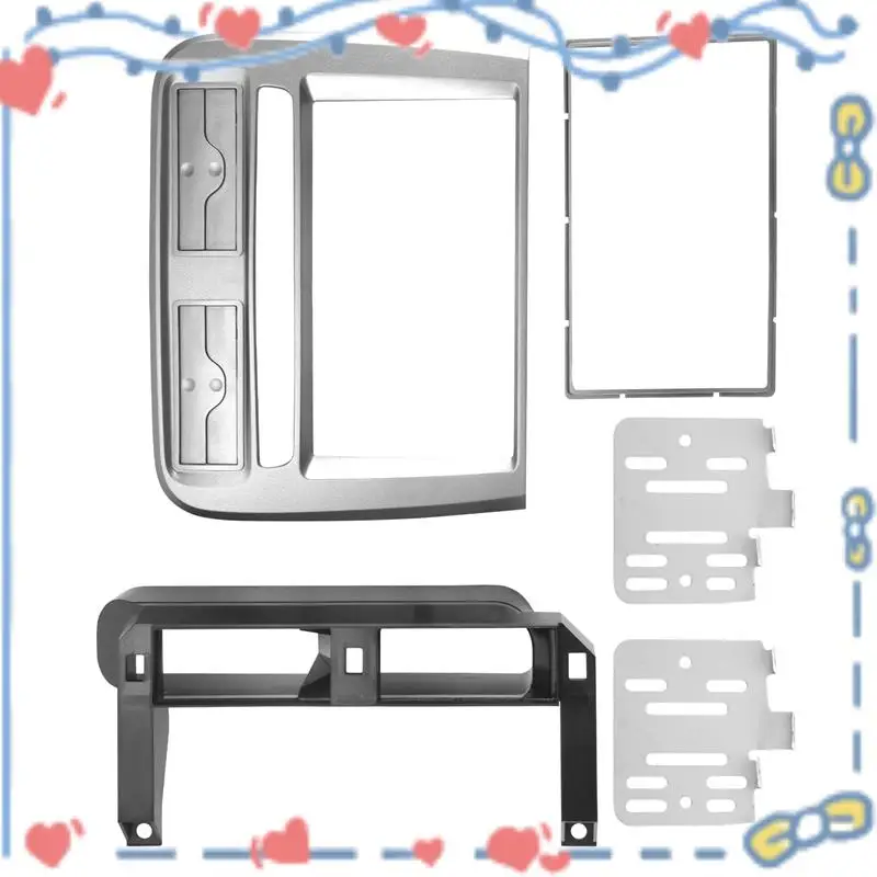 

2 Din Car Radio Fascia Fit For Fiat Grand Punto 2005-2009 Left Wheel Dash Mounting Installation Trim Frame Stereo Kit