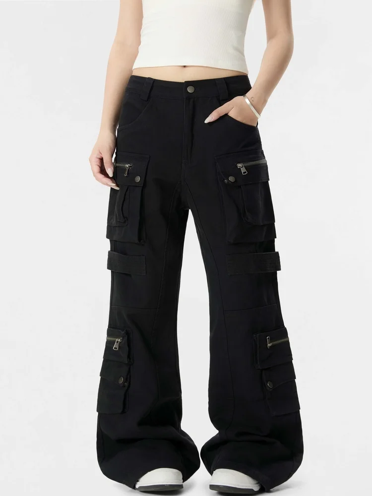 

American Sle Heavy Du Multi ket Work Trousers Loose Casual Pants Men Women Bell Bot Star Print Functional Sle