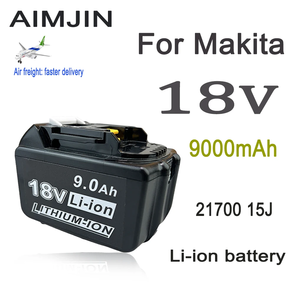 

For Makita 18V 9000mAh 15J Rechargeable Li-ion Battery，Compatible BL1840 BL1850 BL1830 LXT400 Power Tool