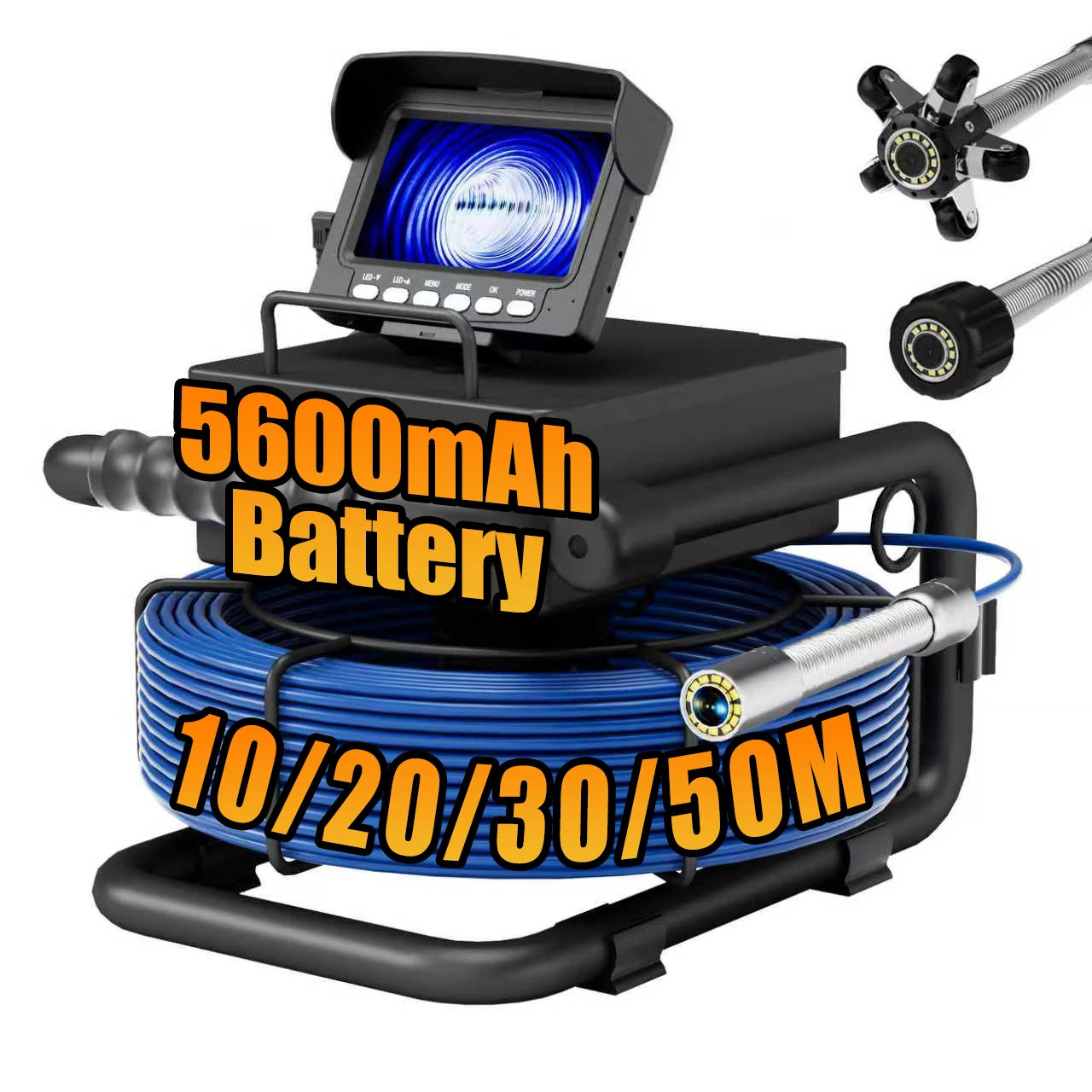 

Sewer Inspection Camera,IP68 Waterproof Sewer camera with 5600MAH Battery ,12 PCS LED ,16GB TF Card , 20/30/50m Endoscope Camera