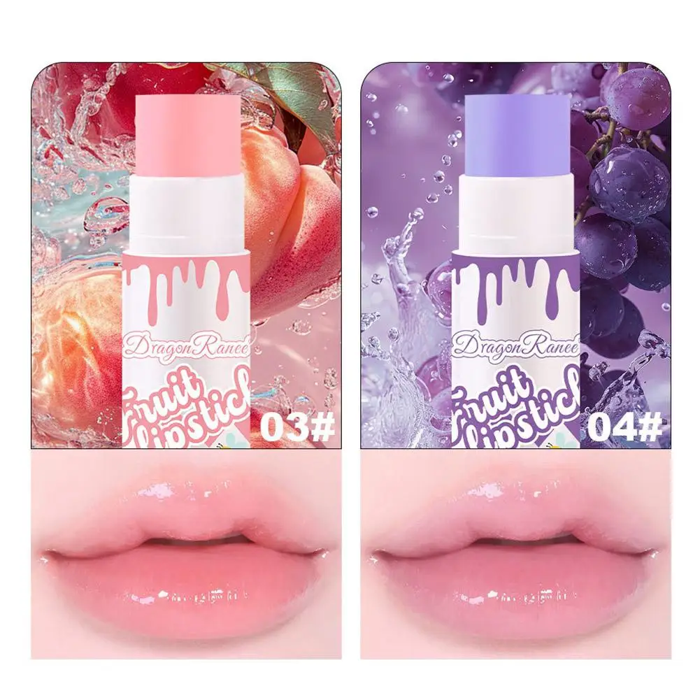 6 個保湿フルーツ口紅セット保湿ゼリーグロスピンクリップグロス着色リップクリームリップクリーム女性のためのメイクアップギフト