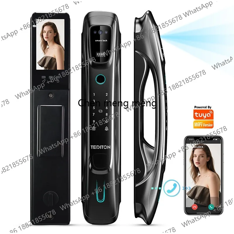 

Автоматический замок с функцией распознавания отпечатков пальцев, 3D-распознавание лиц, визуальная система безопасности, умный дверной замок, электронный кодовый замок.