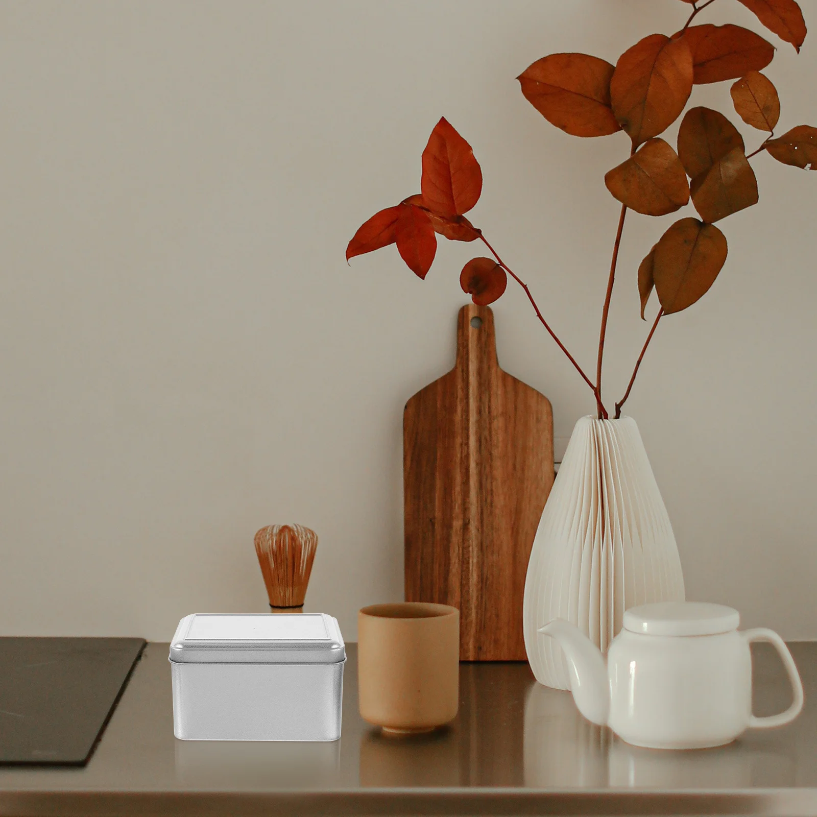 

1pc Tea Tin Canister Large Capacity Metal Storage Jar For Tea Leaves Coffee Beans Dry Food Candy Cookie Tinplate Container