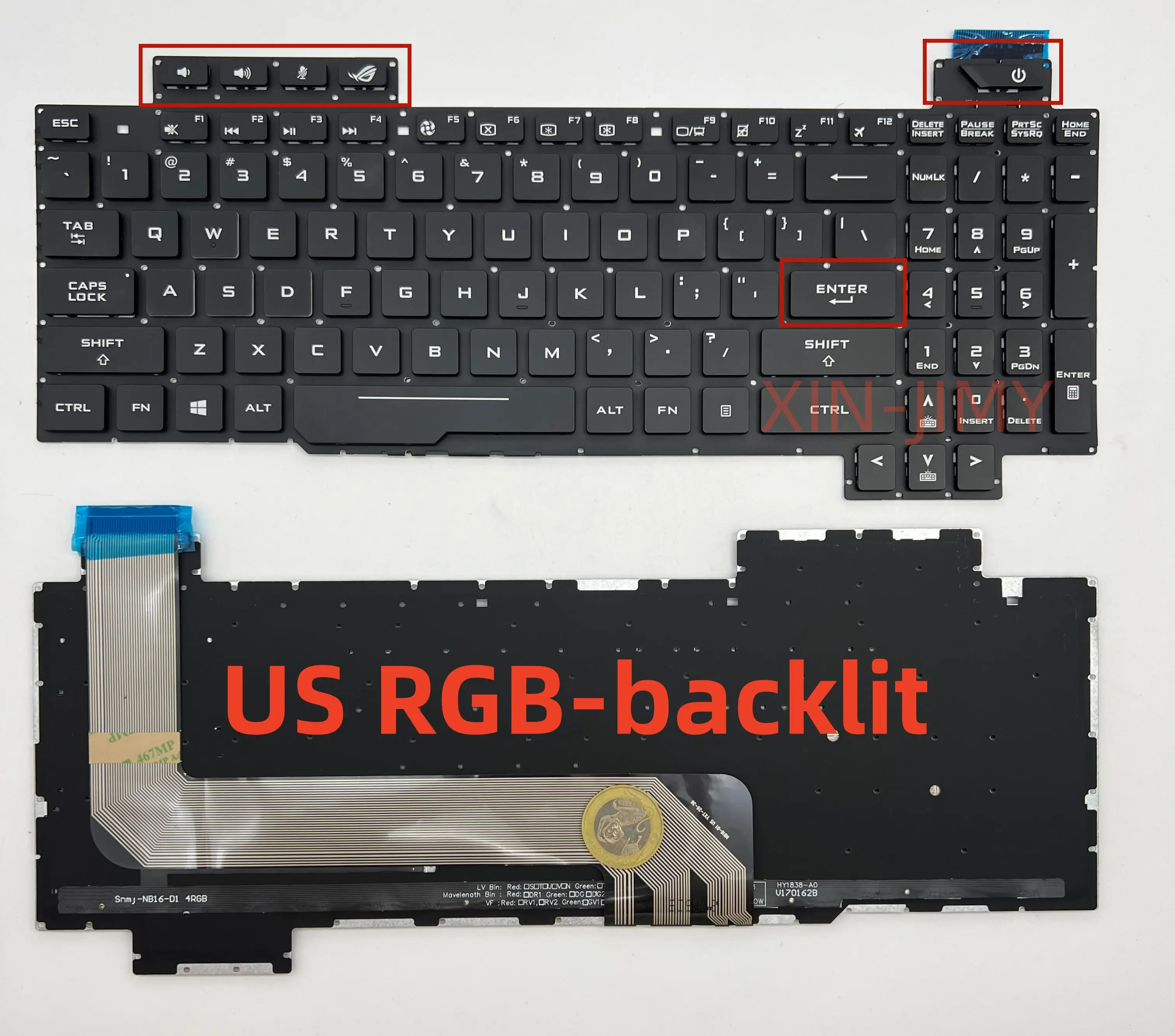 US RGB Backlit Laptop Keyboard For  Asus ROG Strix GL503 GL503VM GL503VD GL503VS black notebook keyboard colorful backlight