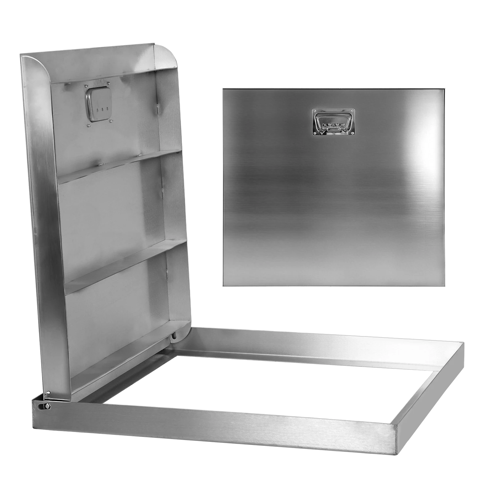 

Инспекционный люк из нержавеющей стали для душевых систем, 26.97x23.62 дюйма, сверхпрочная металлическая крышка с ручкой для подъездных путей, бетонных покрытий и дворов