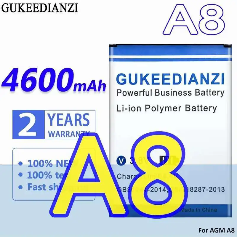 

Mobile Phone Battery Good Low-Temperature Performance 4600Mah High For Agm A8 A1Q