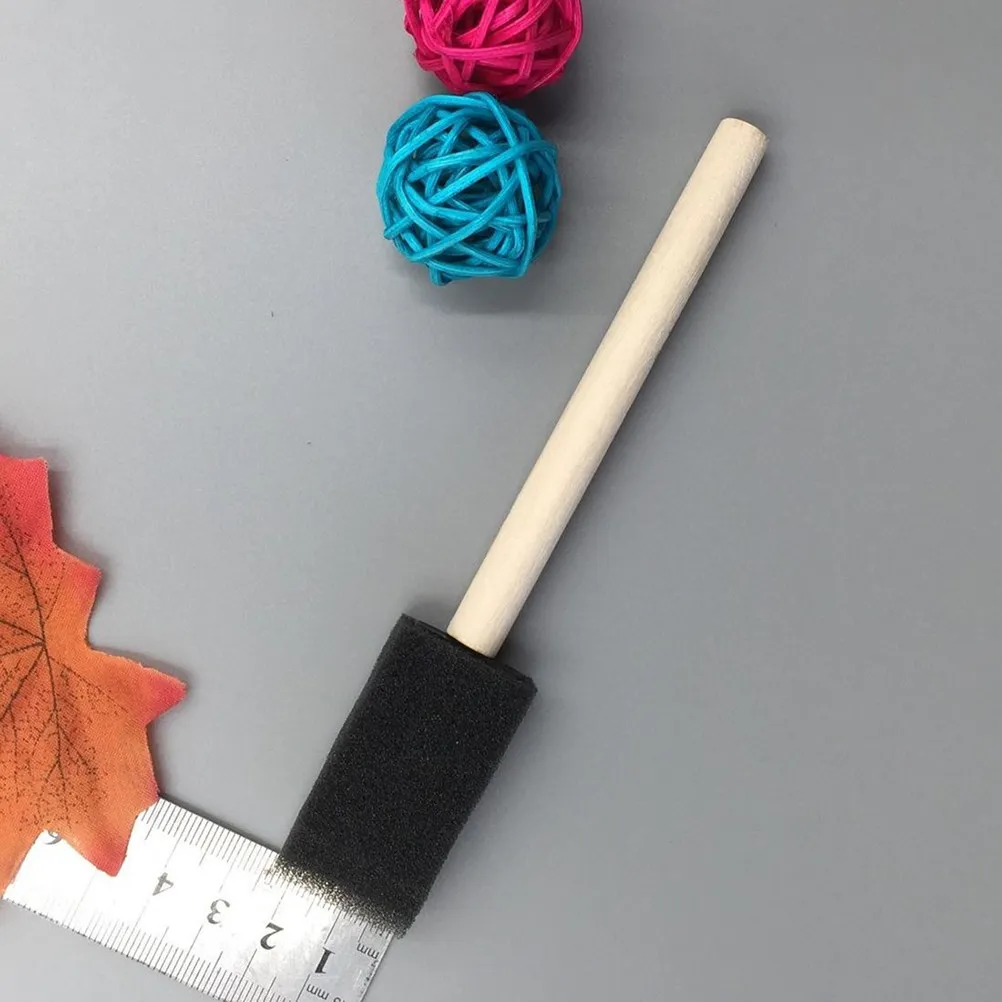 

Набор из 24 одноразовых кистей с деревянной ручкой 1 дюйм для акрилов, красок, лаков, бархатных красок, для рукоделия и художественных работ