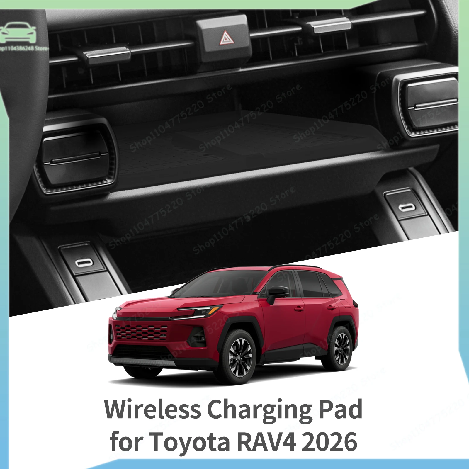 LHD for Toyota RAV4 2026 (left Hand Drive) Car Anti Dirt Pad Mobile Wireless Charging Anti-Slip Mats Interior Accessiories