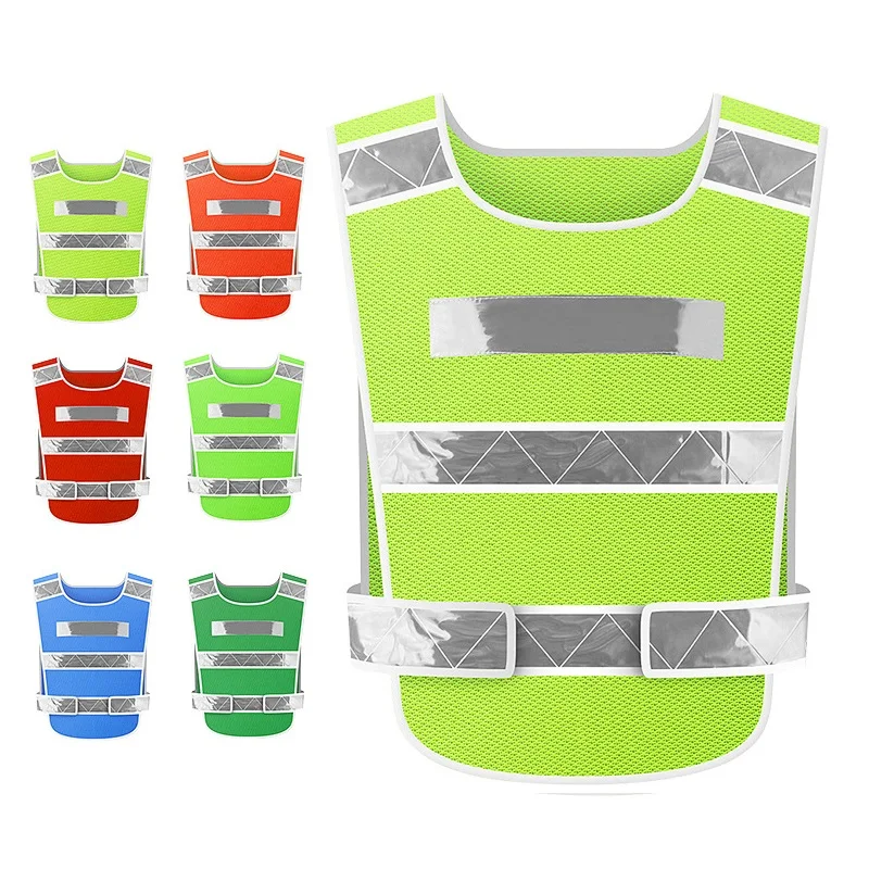 Breathable Reflective Safety Vest Adjustable Sleeveless Security Jacket Work Clothes for Running Walking