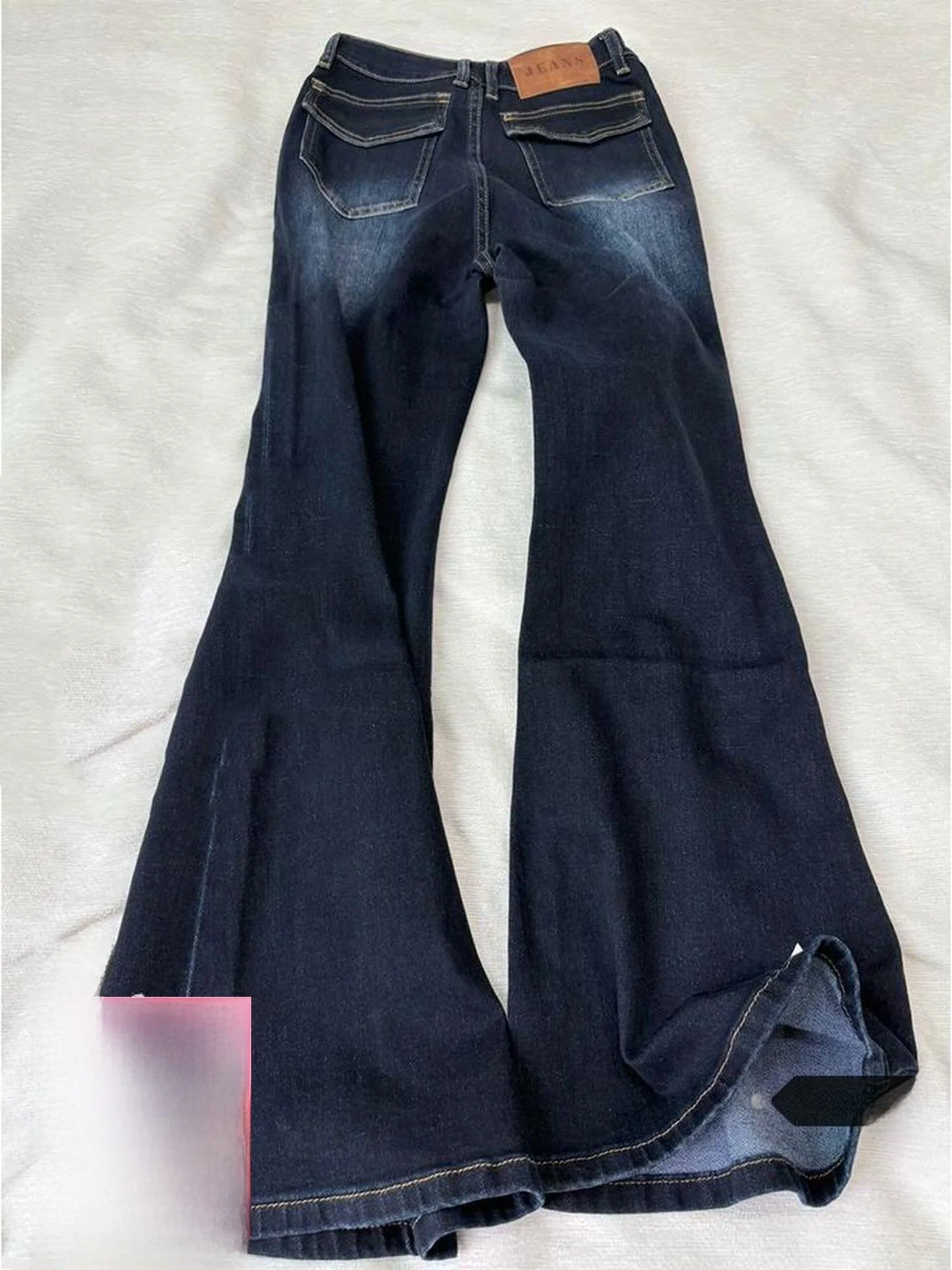 

American Style Slimming High Waist Wide Leg Jeans Women's Summer New Fashion Bootcut Jeans Casual Comfortable Stretch Denim