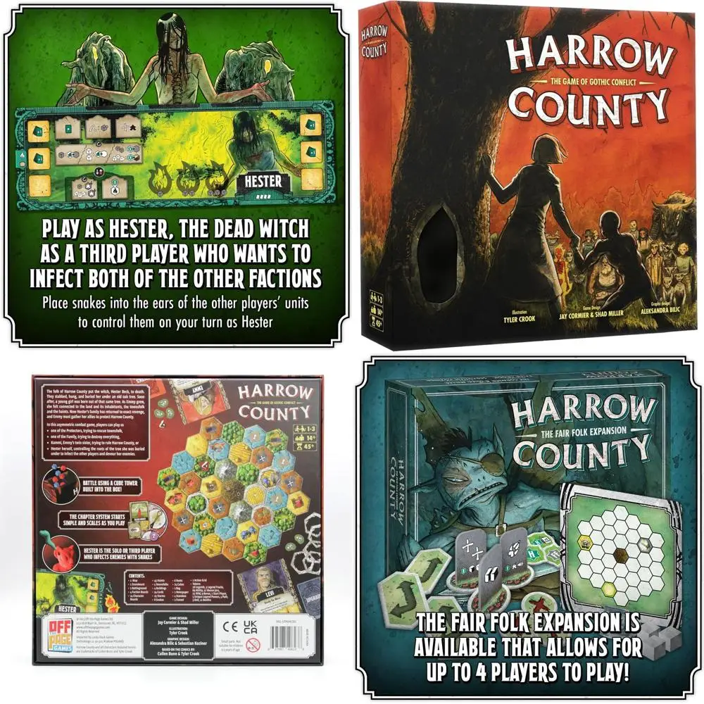 

Gothic Conflict Strategy Game: Harrow County | 1-3 Players, Solo Mode | Spooky Halloween Fun for Ages 14+ | Off The Page Games