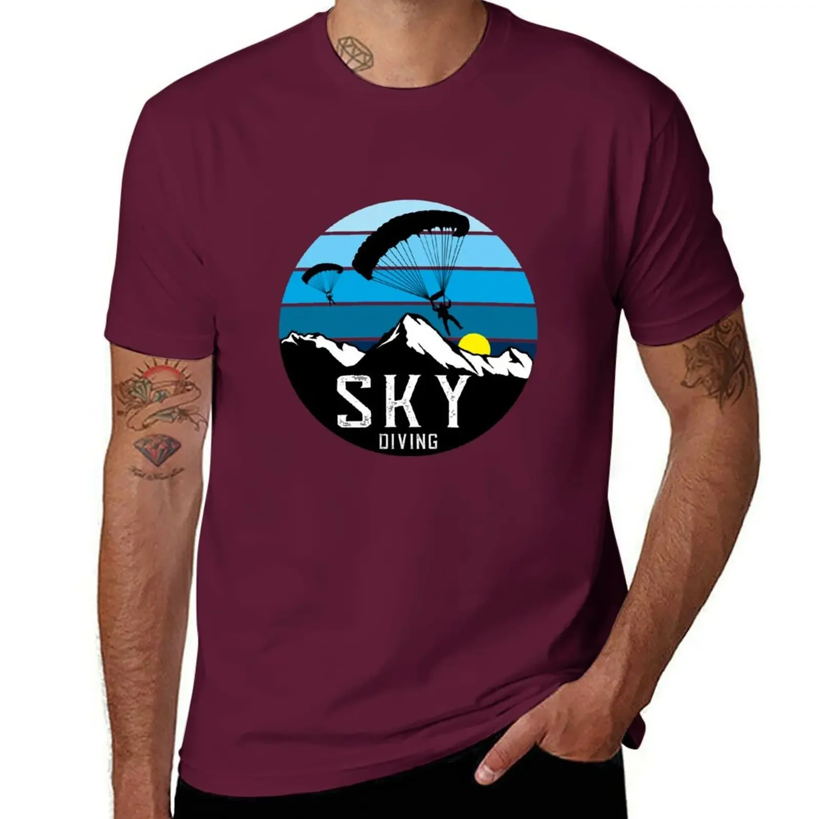 Cute Clothes Plus Sizes Funny T Shirts for Men Skydiving Skydiver Sports T-shirt  Men Clothing Graphic Funny Summer Tops Style