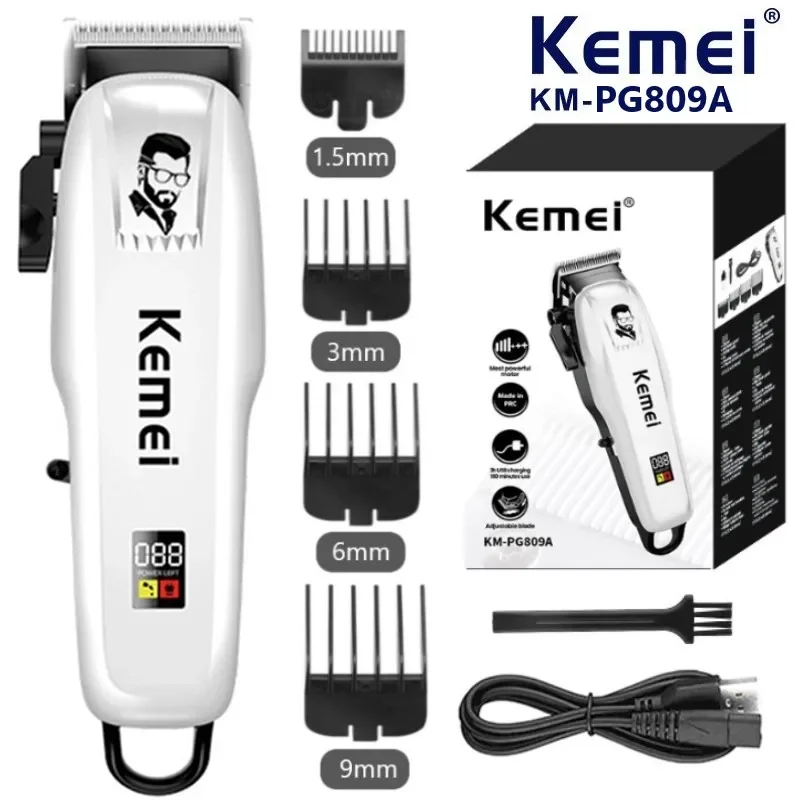 Kemei Professional Hair Clipper Rechargeable Hair Trimmer For Men Shaver Hair Cutting Machine Barber Accessories Cut Machin