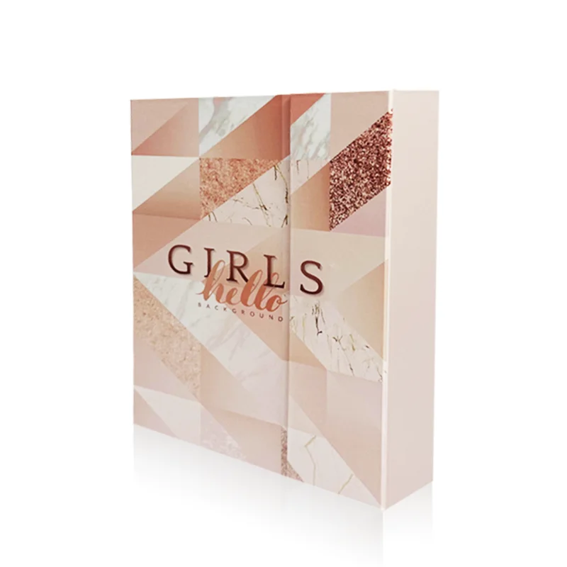 Customization.Custom logo Printing 12 Day Cosmetic Gift Paper Box Luxury Empty Beauty Makeup Advent Calendar Box
