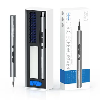 Jeu de tournevis électriques de précision, aste, sans fil, magnétique, mini petit embout, stylo Xiaomi, 28 en 1, kits d'outils électriques