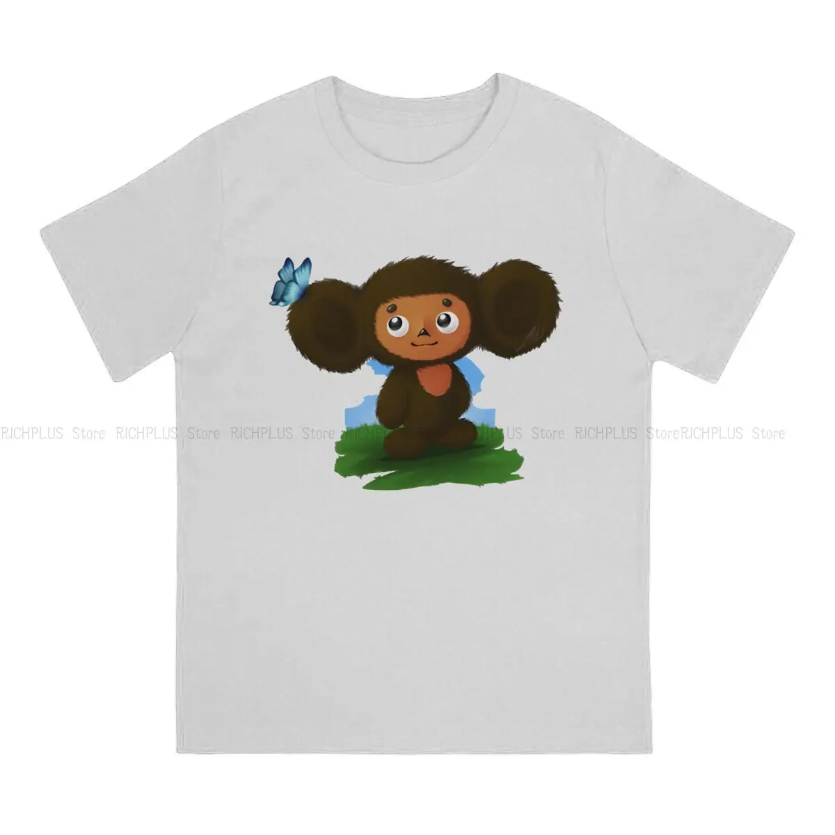 Cheburashka Cartoon Man TShirt Classic Individuality Polyester T Shirt Graphic Sweatshirts New Trend