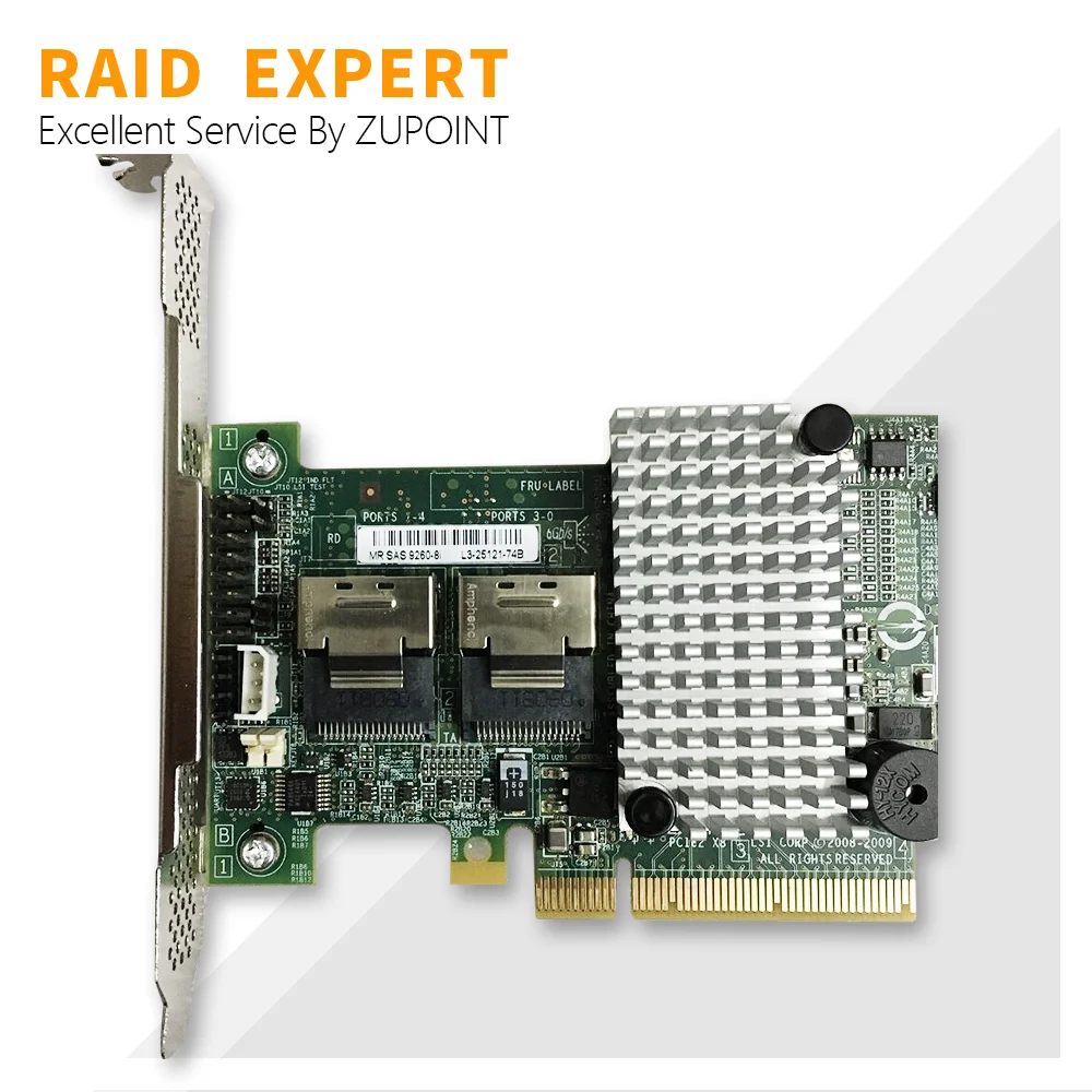 Imagem -03 - Placa Controladora Raid Sata Sas 6gbps 512m Cache Lsi 92608i Sas2108 Pci e Placa Expander Zupoint-d2616