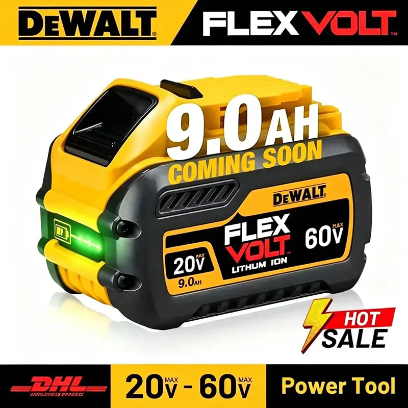 DeWALT 100% Original Battery 20V/60V 9000mAh MAX FlexVolt for DCB200 DCB205 DCB206 DCB209 DCB182 Power Tool Batteryair transport