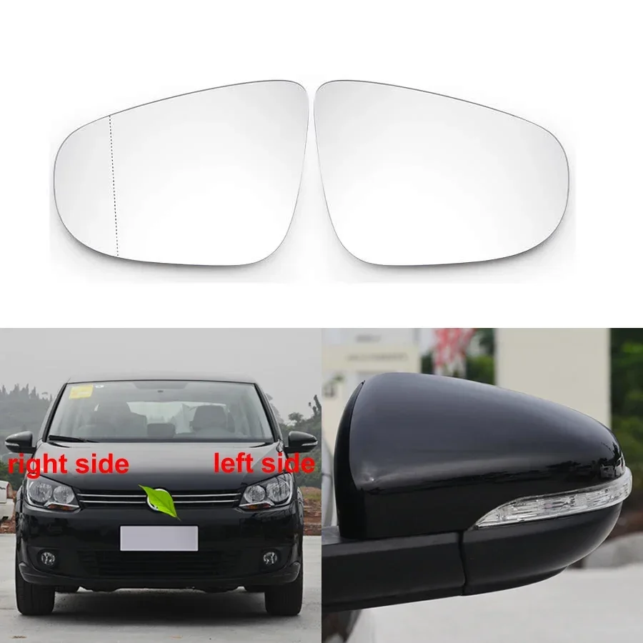 

For Volkswagen VW Touran 2011 - 2015 Rearview Mirror Lens Rear View Mirrors Reflective Lenses Glass Heated 5KD857521 5KD857522