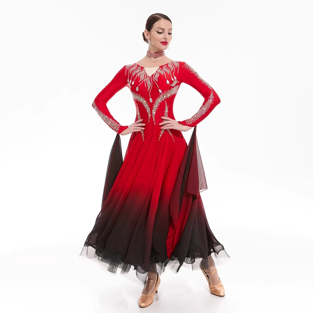

Ballroom Dance Competition Dress Women's Performance Modern Dance Costumes Big Swing Tango Waltz Dress Clothes