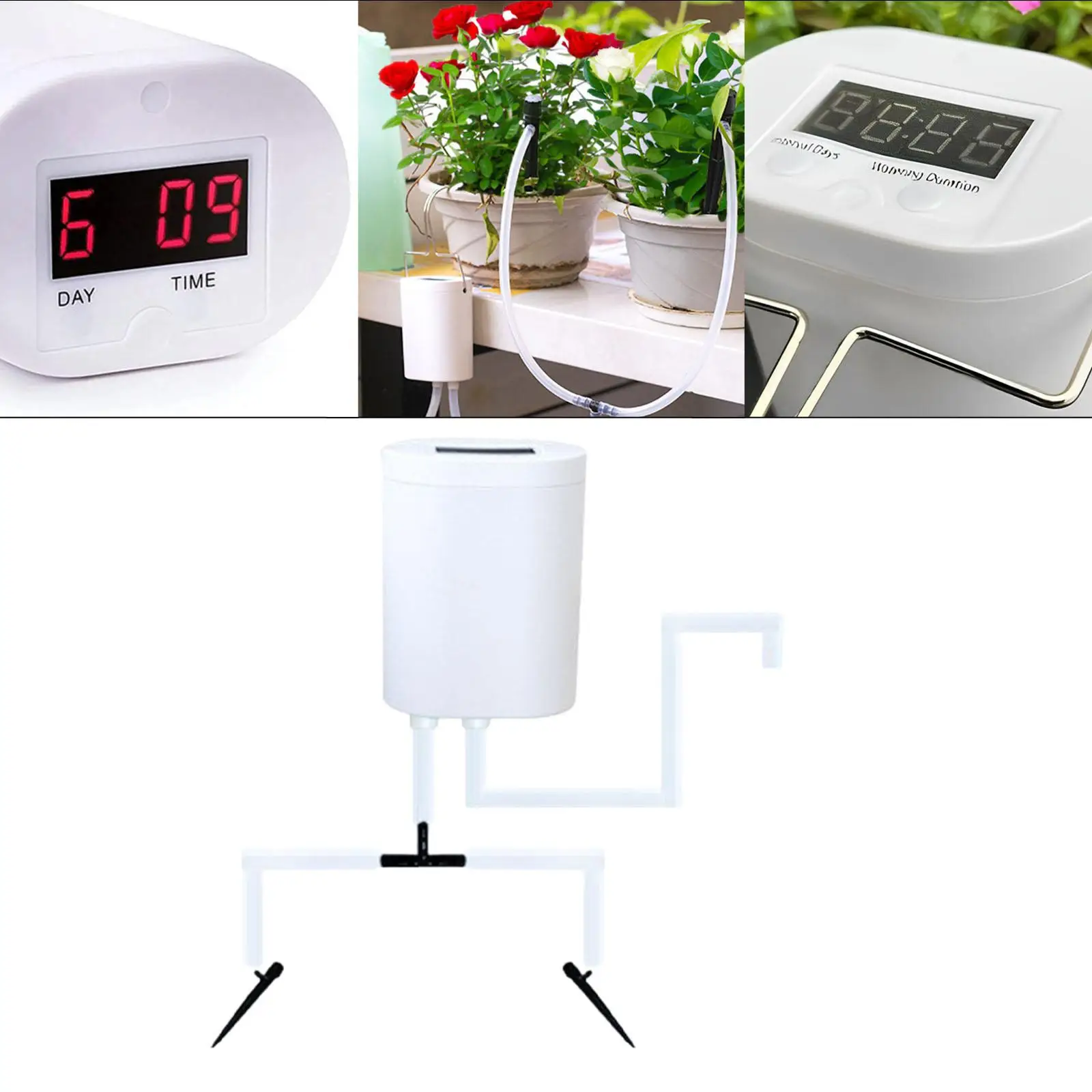 

Automatic Drip Irrigation Set Electronic Watering Pump Device,Patio Misting Plant Watering System for Vacation Lawns Indoor