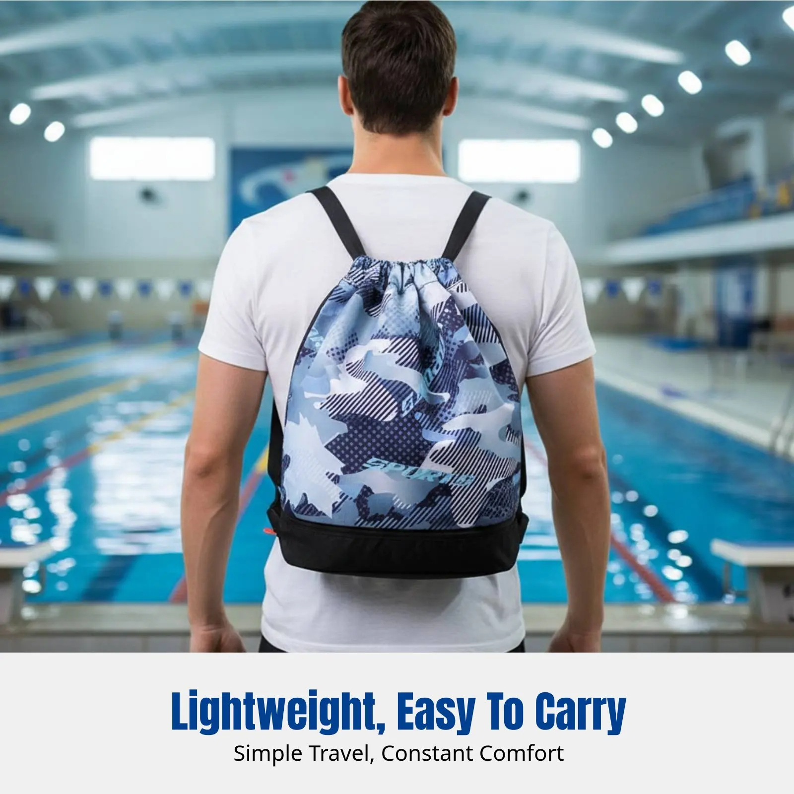

Aquatic Bag, Sports Bag, Gym Bag, Unisex, Dry Wet Separation, Shoe Pocket, Travel, Portable