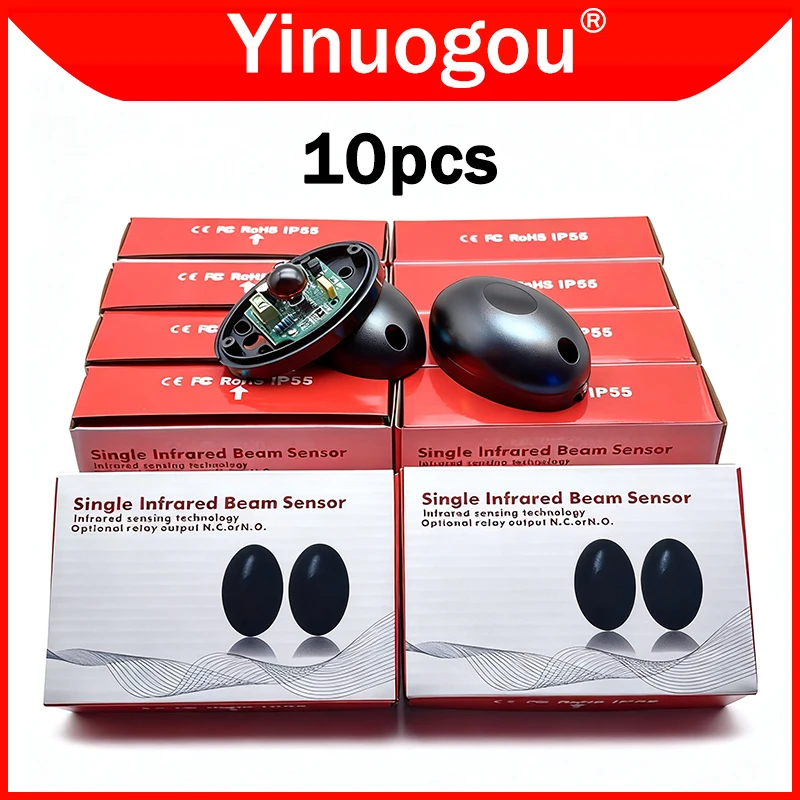

10PCS Safety Infrared Sensor Automatic Single Beam Counterpart 12-24V Waterproof Detector Alarm for Home Gate Door Window Garage