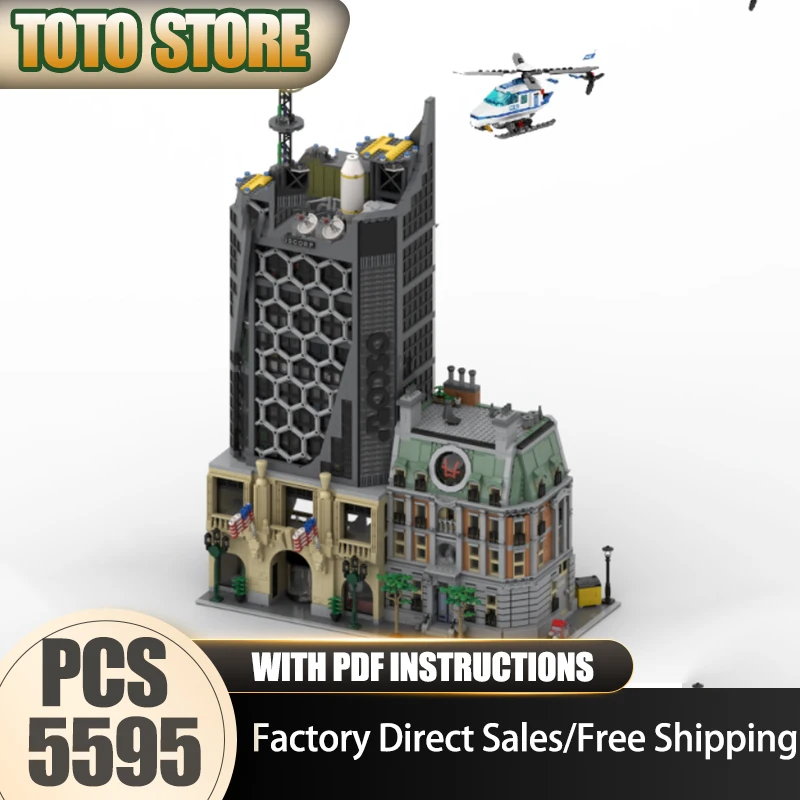 

Moc Building Bricks Man Oscorp Tower Model Technology Modular Movie Block Toy DIY Assembly Famous SceneChristmas Holiday Gifts