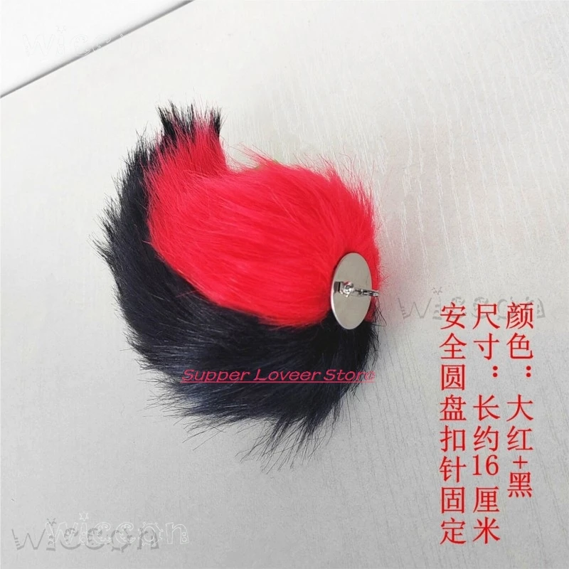 

Supper Loveer Store Hazbinn Anime Hotel Alastor Cosplay Tail Furry Prop Decors Cute Red Deer Tail Outfit Accessories Rol sexy