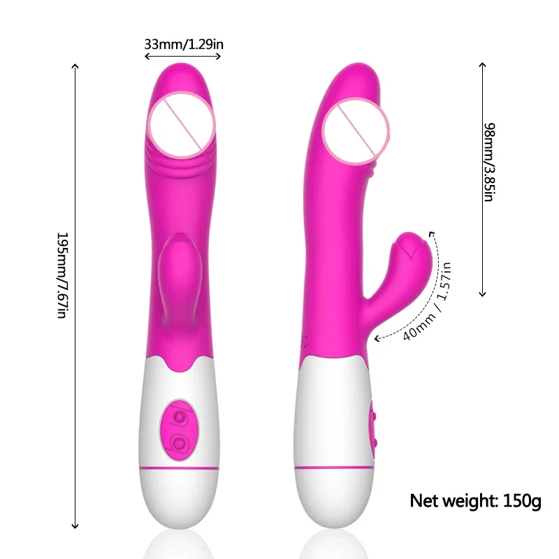 USB 30 Speeds Rabbit Vibrator for Women Vagina Dildo Vibrators Female G spot Clit Stimulator Erotic Sex Toy  For Adult Women