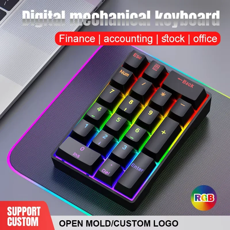 YF20 ミニキーボードメカニカルテンキーキーボード有線ラップトップ外部キーパッドミニオフィスポータブルキーパッド男のギフト Chilrdren ギフト